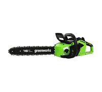 Greenworks GD40CS18 Motosierra a Batería, Motor sin Escobillas, Largo de Barra de 40 cm, Velocidad de Cadena de 20 m/s, 3,81kg, Autoengrasado, Protección Contra Retroceso SIN Batería de 40V y Cargador