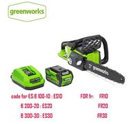 Greenworks GD40CS40 40v Batería eléctrica inalámbrica Motosierra sin escobillas Equivalente a motosierra de 32CC with battery charger