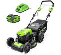 Cortacésped de batería greenworks gd40lm46spk4x de 40v, 46m de ancho de corte