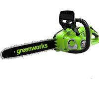 Greenworks 48V (24V x 2) Motosierra a Batería, Motor sin Escobillas, Barra 14-Pulgada (35 cm), Velocidad de Cadena 20m/s, 3,7kg, Autoengrasado,SIN 2 Baterías 24V y Cargador, GD24X2CS36