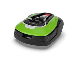 Greenworks Optimow 10 robot cortacésped para áreas hasta 100m2, pendiente 35%, muy silencioso, 4G controlado, características de seguridad avanzadas, protección robo, 3 años de garantía