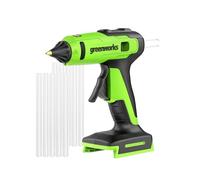 Greenworks Pistola de Silicona Pegamento Inalámbrica 24V (herramienta), Calentamiento Rápido en 90 Segundos, luz LED, Boquilla Antigoteo, Automático Para Bricolaje, Arte, Manualidades, Decoración