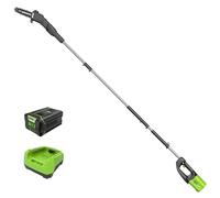 Greenworks PRO - Sierra de poste inalámbrica sin escobillas de 80 V y 10 pulgadas con batería de 2.0 Ah y cargador