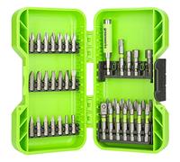 Greenworks Puntas de destornillador endurecidas (juego completo de 40 piezas de puntas de pico y clic adecuadas para todos los destornilladores inalámbricos)