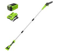 Greenworks Sierra de poste inalámbrica de 40 V, 8 pulgadas, batería de 2.0 Ah y cargador incluido PS40B210