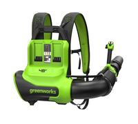 Greenworks Soplador de Mochila 48V (24V x 2), Motor Sin Escobillas, 19,82 m³/min, 297 km/h, Tecnología QUIETFORCE - Sin Batería ni Cargador BL48020A1