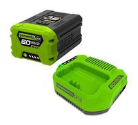 Greenworks Tools Batería 60V 2Ah y cargador universal GSK60B2,Li-Ion 60V 2Ah salida 120W 2A apto para todos los dispositivos y baterías de la serie 60V Greenworks