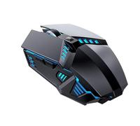 Greethga Ratón para juegos con cable Ratón para ordenador mecánico silencioso 6 cuerda trenzada USB 4 velocidades DPI Ratón ergonómico para PC Laptop Accesorios
