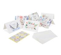 Greeting Cards Blank Gift Paper 24Pcs with Envelopes and Sticker for Birthday Thank You Letters Holiday Gifts Premium Thick Cardstock 7x10.5cm Christmas Gifts (thank you)