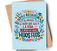 Greeting Cards for Everyone Tarjeta Felicitación Mamá o Papá - Tarjeta Felicitación del Día del Padre o Día de la Madre - Postal Gracias Papá Mamá - Tarjeta Divertida para Cumpleaños - EU 16