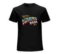Greetings from Asbury Park N.J. 70S Rock Retro - Camiseta para hombre, Negro, XXL