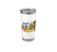 Greetings from Florida Funny Gator Retro Land of Sunshine Vaso térmico de acero inoxidable de doble pared