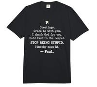 Greetings Grace Be with You I Thank God for You Hold Fast Comfort Colors Adult Heavyweight T-Shirt
