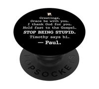 Greetings Grace Be with You I Thank God for You Hold Fast PopSockets PopGrip Adhesivo