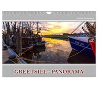 Greetsiel-Panorama (Wandkalender 2026 DIN A4 quer), CALVENDO Monatskalender: Das Fischerdorf Greetsiel im Panorama-Format bezaubert mit seinen Mühlen und dem malerischen Hafen