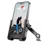 Grefay Soporte Movil Moto [1S Liberación Rápida] Soporte Telefono Moto para Espejo Retrovisor con Rotación 360 para Smartphone de 4.5-7" Pulgadas (Black 2)