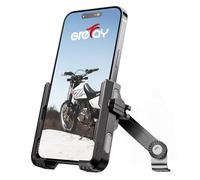 Grefay Soporte Movil Moto [1S Liberación Rápida] Soporte Telefono Moto para Espejo Retrovisor con Rotación 360 para Smartphone de 4.5-7" Pulgadas (Black 1)