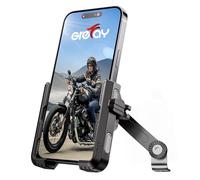 Grefay Soporte Movil Moto [1S Liberación Rápida] Universal Soporte para Movil Moto Soporte de Teléfono para Espejo Retrovisor de Moto con Rotación 360 para Smartphone de 4.5-7" Pulgadas