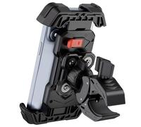Grefay Soporte Movil Moto Bicicleta [2025 Doble Vibración Amortiguada] Soporte para Movil Moto 360° Giratorio Soporte para Manillar para iPhone 16 y Otro 4.7-7.2" Móvil