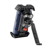 Grefay Soporte Movil Moto, Porta Movil Moto Doble amortiguación de vibración, para Espejo retrovisor de Motocicleta, rotación de 360 Grados, para Smartphone de 5.1 a 6.8 Pulgadas