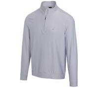 Greg Norman Backswing - Chaqueta de golf con cremallera de un cuarto para hombre, color plateado, plata, XL