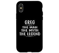 Greg The Man The Myth The Legend T-Shirt First Name Carcasa para iPhone X/XS