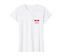 Gregory, Hola, me llamo, Etiqueta, Insignia Camiseta gráfica económica, Mujer, Blanco, M