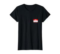 Gregory, Hola, me llamo, Etiqueta, Insignia Camiseta gráfica económica, Mujer, Negro, XL