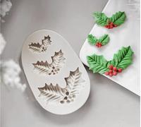 Grehge s Holly Leaves Silicone Fondant Mould | Leaf Sugar Craft | Cake Decorating Mould | Leaf Mould