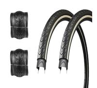 GRELiving Juego de 1/2 neumáticos de 700 x 35 c para bicicleta de carretera con protección contra pinchazos de 3 mm 37-622, neumáticos de alambre, para bicicleta de carretera, híbrida (2 paquetes de