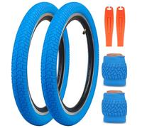 GRELiving Neumático de Bicicleta 20x2.125 Pulgadas, 30 TPI, para Mountain Bike/Bici Ciudad/BMX, Azul(2 neumáticos)