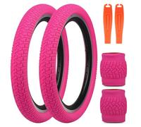 GRELiving Neumático de Bicicleta 20x2.125 Pulgadas, 30 TPI, para Mountain Bike/Bici Ciudad/BMX, Rosa(2 neumáticos)