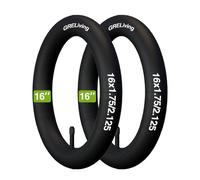 GRELiving Pack de 2 tubos de 16 pulgadas, 16 x 1,75/2,125 AV35 mm, válvula compatible de 16 pulgadas, para bicicleta infantil, bicicleta eléctrica, 16 x 1,75, 16 x 1,95, 16 x 2,0, 16 x 2,10, 16 x