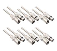 Greluma 12 piezas Conectores XLR de 3 pines, adaptador de enchufe jack XLR tipo soldadura DIY, con resorte de cola larga para mezclador de micrófono de audio