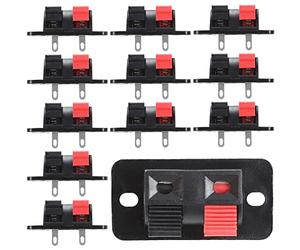 Greluma 12 terminales de altavoz de 2 vías, conector de placa de altavoz, conector de resorte, tipo de liberación push