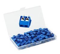 Greluma 120 piezas Bloque de terminales de tornillo de PCB de 2 pines de paso de 5 mm 300V 16A