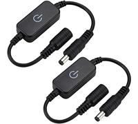 Greluma 2 piezas 12 24V 4A Tira de luz LED de un solo color Controlador de brillo Interruptor de encendido/apagado Interruptor táctil en línea DC Mini LED Dimmer Interruptor táctil