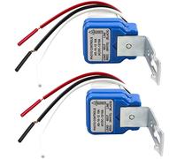 Greluma 2 Piezas AC/DC12V 10A Automático Auto On Off Interruptor de luz de fotocélula Interruptor de sensor de luz fotointerruptor