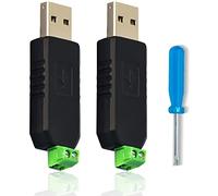 Greluma 2 Piezas Adaptador convertidor de USB a RS485 Chip CH340 de 64 bits Adecuado para Windows 7/8 / Vista/MacOS/Linux