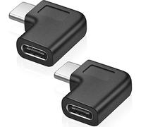 Greluma 2 Piezas Adaptador Macho a Hembra de USB-C Tipo C de 90 Grados, extensión de USB-C USB 3,1 Tipo C de ángulo Derecho e Izquierdo para Tableta, teléfono móvil y portátil