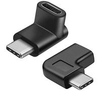 Greluma 2 Piezas Adaptador USB-C Tipo-C Macho a Hembra de 90 Grados,ángulo hacia Arriba y hacia Abajo,extensión USB 3.1 Tipo-C en ángulo Derecho e Izquierdo para Tableta,teléfono móvil