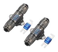 Greluma 2 Piezas Portafusibles ANL en Línea Calibre 6-10 AWG con 2 Fusibles de 60 Amperios
