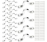 Greluma 25 Piezas Gancho en Forma de U para Montaje en Pared en Techo con Correas de Acero Inoxidable 304 M5 y Tornillos