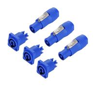 Greluma 3 Juegos Conectores PowerCon de Montaje en Panel Profesionales compatibles con Neutrik NAC3FCA,Enchufe de alimentación de Audio de 3 Pines para luz de Escenario y Altavoces,AC 250V 20A