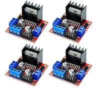 Greluma 4 piezas L298N módulo de placa controladora de accionamiento de motor puente doble H DC paso a paso compatible con Arduino