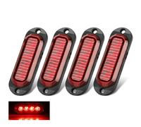 Greluma 4 piezas lámpara llevada luces indicadoras marcador lateral,DC 12 V/24 V 4 leds lámpara trasera delantera,luces posición laterales led rojas luces liquidación para camión remolque ATV SUV