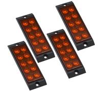 Greluma 4 Piezas Luz de marcador lateral de remolque de 12 V-24 V, luces de circulación impermeables IP67, luces de color ámbar, 10 luces LED de marcador delanteras traseras para remolque, barco