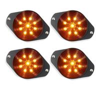 Greluma 4 Piezas Luz de Marcador Lateral de Remolque de 9 LED, Impermeables 12V-24V, Ámbar, Delanteras y Traseras para RV Truck Van