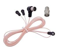 Greluma Antena FM para Interiores 75 Ohmios Antena Dipolo en Forma de Y F Enchufe Macho Adaptador de Conector Cable Coaxial Antena de Radio FM para Receptor Estéreo AV Amplificador de Cine en Casa