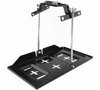 Greluma bandeja sujeción batería equipo -23cm tornillo con bandeja batería 28 cm, acero resistente corrosión soporte batería almacenamiento abrazadera soporte ajustable para coche,barco,marina
